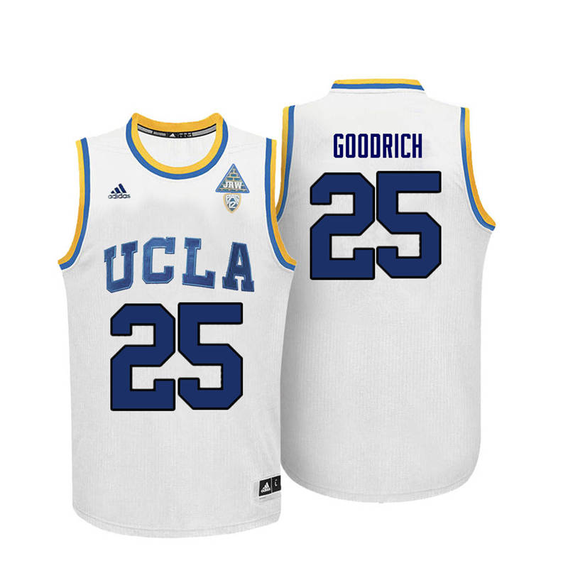 Men UCLA Bruins #25 Gail Goodrich College Basketball Jerseys-White